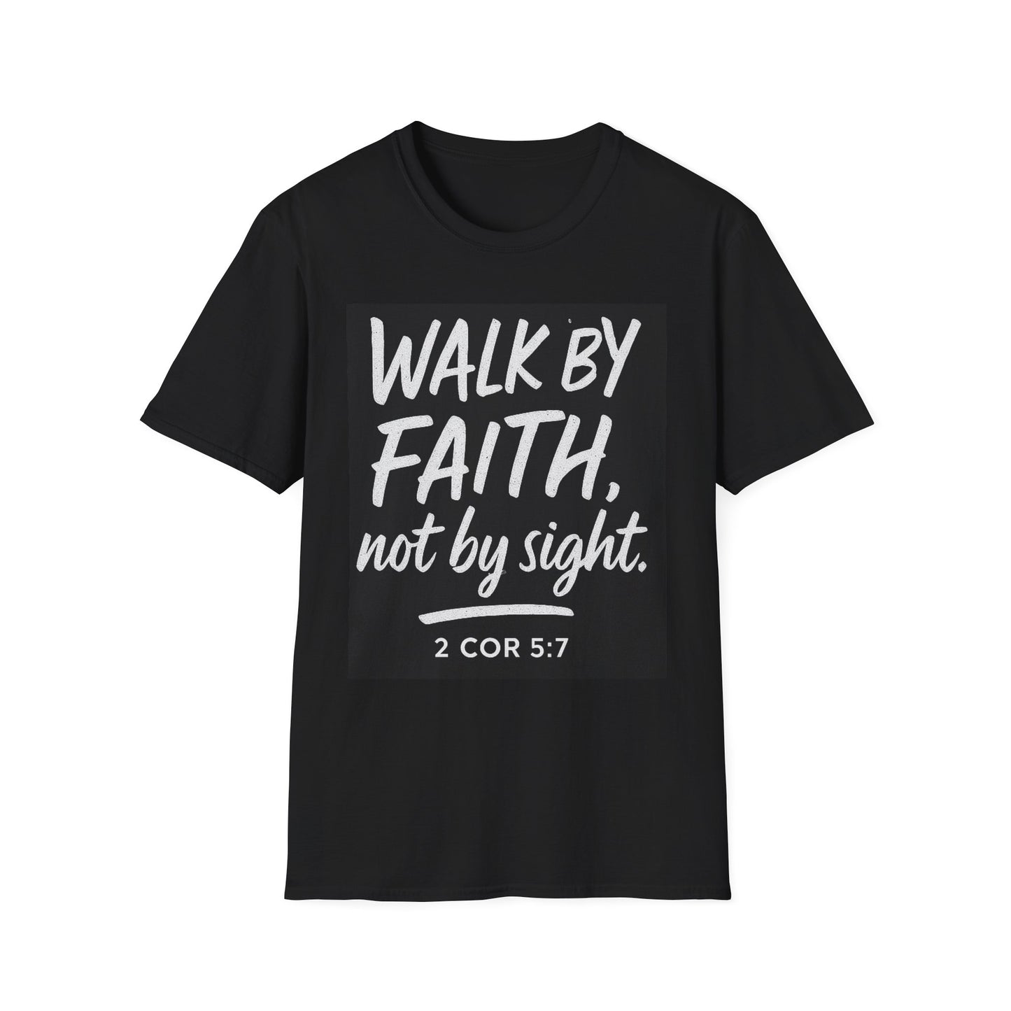 Faith T-Shirt — "Walk by Faith, Not by Sight" Christian Scripture Tee (2 Cor 5:7)