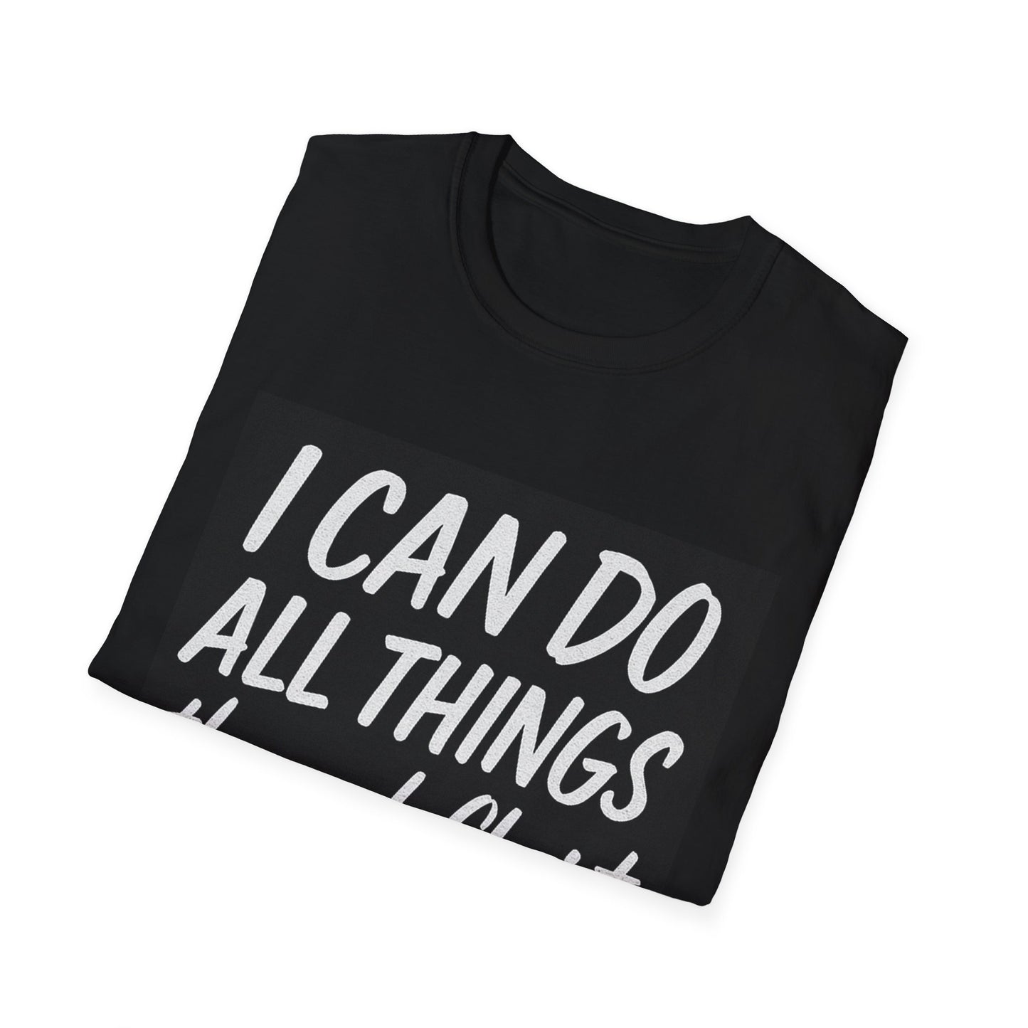 Christian T-Shirt — “I Can Do All Things Through Christ” Philippians 4:13 Inspirational Tee