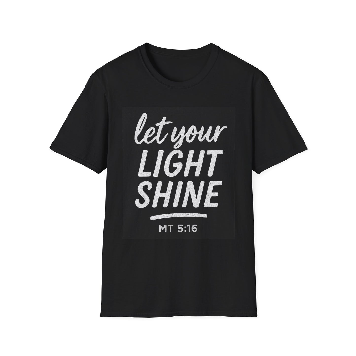 Let Your Light Shine T-Shirt — Inspirational Christian Tee (MT 5:16)
