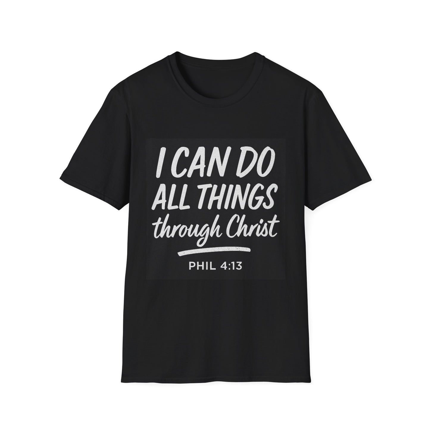 Christian T-Shirt — “I Can Do All Things Through Christ” Philippians 4:13 Inspirational Tee